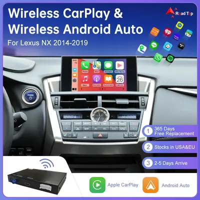 Road Top Wireless CarPlay for Lexus NX 2014-2019, with Android Auto Mirror Link AirPlay Car Player