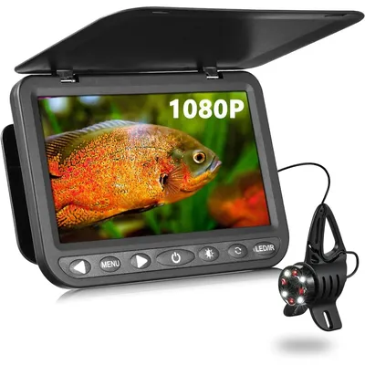 FishPro 7'' Underwater Fishing Camera HD 1080P- Ice Fishing Camera Underwater w/ 10,000mAh