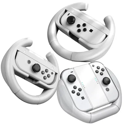 Switch Steering Wheels Compatible with Switch/Switch OLED Joy-Con Controllers, Racing Wheels for