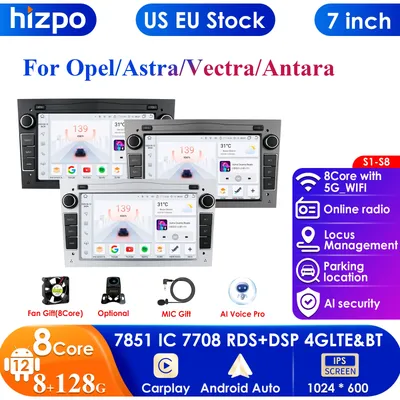 Carplay 4G 2din Android Car Radio for Opel Astra H J Vectra Vauxhall Antara Zafira Corsa C D Vivaro