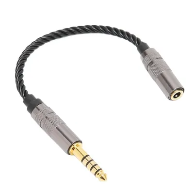 4.4MM Balanced Male to 3.5MM Female Headphone Adapter Cable - Gold Plated for nw -ZX507, DMP-Z1, for