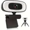 4k webcam with light, ultra hd webcam for streaming games, video calls and meetings, wide-angle usb