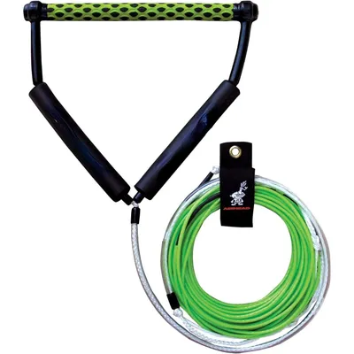 Dyneema Flat Line Wakeboard Rope, 4 Sections, 70-Feet, Green