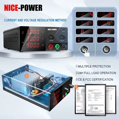 30V 30A 20A 60V 10A Lab Bench Power Supply 900W Digital Adjustable Regulated DC Power Supply