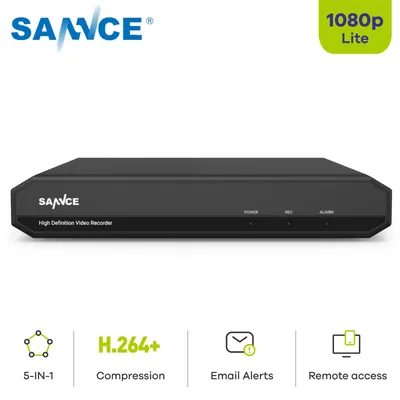 SANNCE 4/8/16 Channel Digital Video Recorder Full 1080N CCTV DVR H.264 1080P Output 4ch CCTV