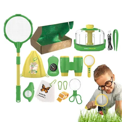 Kids Explorer Kit Outdoor Adventure Camping Kit & Bug Catcher Kit Educational Nature Exploration