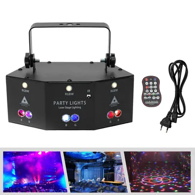 9 Eyes Strobe Lighting Multiple Control Modes Built-in Sound Sensor YSH Stage Light for KTV DJs