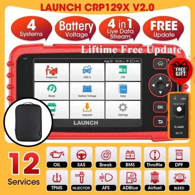 Launch X431 CRP129X V2.0 OBD2 Scanner Code Reader Diagnostic Tools Engine ABS SRS AT Oil SAS EPB