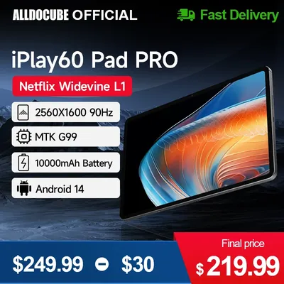 Alldocube iPlay60 Pad PRO Tablet 90Hz Screen MTK G99 Android 14 8GB/12GB RAM+12GB virtual