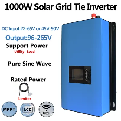 TINGEN 1000W Solar Grid Tie Inverter DC Input 22-65V 45V-90V Output 95V-265V