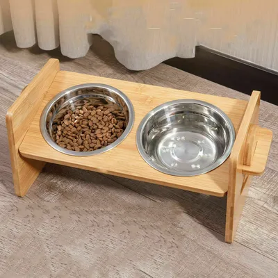 Raised Pet Dog Bowl ,Adjustable Elevated Stand Bowl Neck Care Feeder For Dog Cat Food and Water Bowl