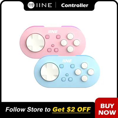 IINE Pocket Game Controller Auto-Fire Function RGB Lighting Mini Controller Play&Study Compatible