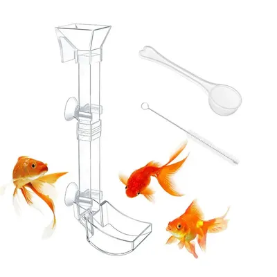 Acrylic Aquarium Feeding Tube Clear Fish Tank Shrimp Feeder Tube Tray Fish Tank Food Dispenser For