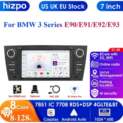 Carplay 4G 2din Android 13 Car Radio For BMW 3-Series E90 E91 E92 E93 Multimedia Video Player