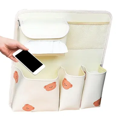 Car Seat Storage Bag Cartoon Auto Storage Bag Space Saving Bag For Travel Commuting Multifunctional