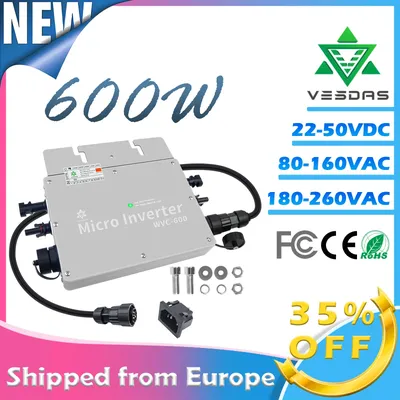 600W 80-260VDC Solar Grid Connected Micro Inverter With MPPT Function, IP 65 Electricity