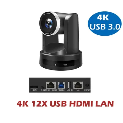 SMTAV 4K Conference Camera USB PTZ Camera 12X Zoom HDMI IP Live Streaming Camera Support POE for