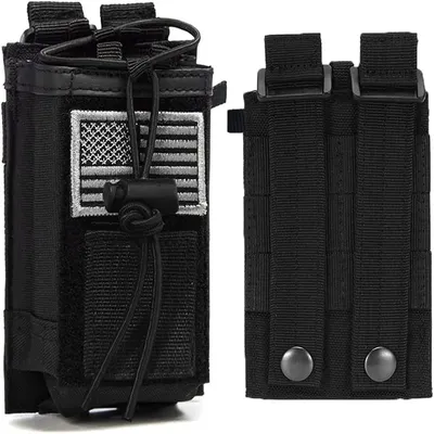 Radio Pouch Tactical Holder Case Holster Bag Military Heavy Duty for Two Way Walkie Talkies Outdoor