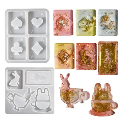 Resin Keychain Molds Pendant Epoxy Resin Silicone Molds Epoxy Resin Jewelry Mold for Keychain