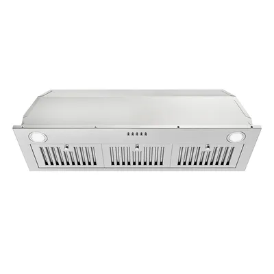 Tieasy 36 Inch 600CFM Push Button control Permanent Filters Led Lights Range Hood for Kitchen