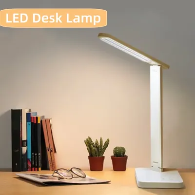 LED Table Lamp Eyes Protection Touch Dimmable Folding Table Lamp Student Dormitory Bedroom Reading