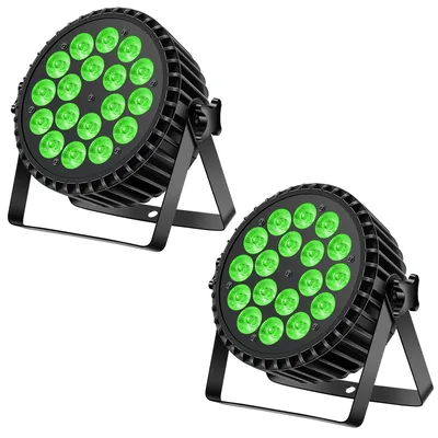 Fieryzeal 200W 2PCS RGBW LED 4 In 1 Mix Effect Par Infinite Light Dmx Stage Light Mixing and Rainbow