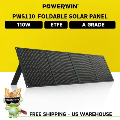 POWERWIN PWS110 Foldable Solar Panel 110W ETFE IP65 Series/Parallel 24% Efficiency Durable Voltage