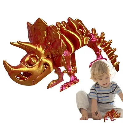 Triceratops Action Figure DIY Model Triceratops Skull Action Dino Decorative DIY Figure For KidsRoom