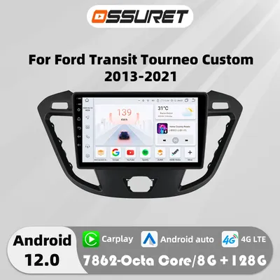 9"Android 12 Car radio GPS Stereo for Ford Transit Tourneo Custom 2013-2021 Multimedia player 4G