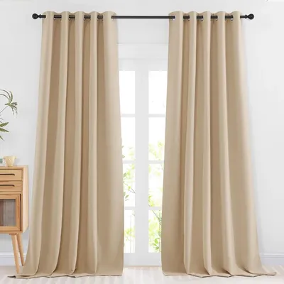 NICETOWN Room Darkening Curtains & Drapes for Room Divider - Grommet Thermal Curtains Light & Sound