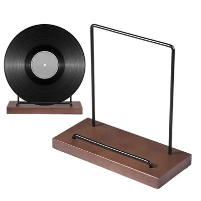 Vinyl Record Holder Tabletop Wood Albums Stand Elegant And Simple Design Record Holder For Albums