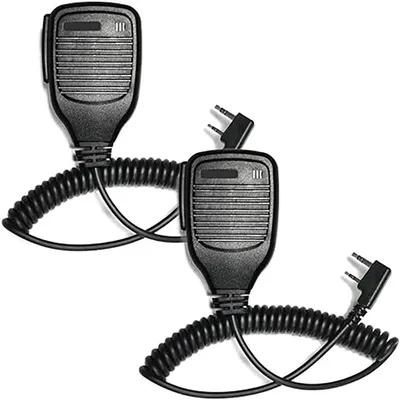 Walkie Talkie Mic Shoulder Mic 2 Pin Microphone for UV-5R UV-82 888S Retevis H-777 RT21 RT22 RT27