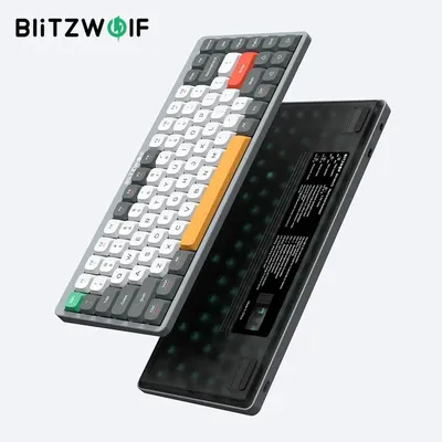 BlitzWolf BW-Mini75 Low Profile Wireless Mechanical Keyboard Triple Mode 84 Keys RGB Hot Swappable