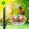 1x White Plastic Bird Feeding Station Tray Bird Feeding Dishes Birdseed Birdbath Bowl Container