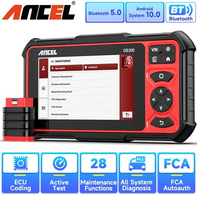 ANCEL DS300 OBD2 Scanner Wifi Automotivo Car Diagnostic Tool Active Test ECU Coding A/F Adjust 28