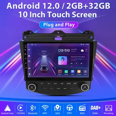 Junsun V1 AI Voice Wireless CarPlay Android Auto Radio for Honda Accord 7 2003 - 2008 4G Car