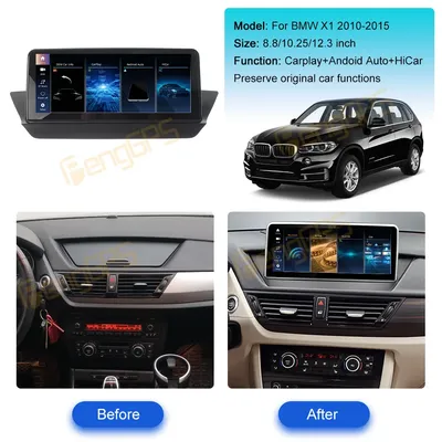 10.25" Wireless CarPlay Linux System For BMW X1 E84 2010-2015 Android Auto Hicar Touch Screen