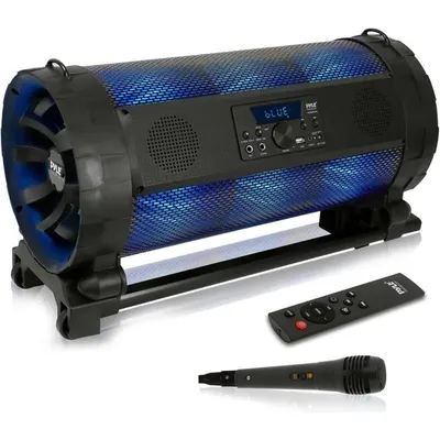 Portable Bluetooth Boombox Stereo System - 600 W Digital Outdoor Wireless Loud Speaker w/LED Lights,