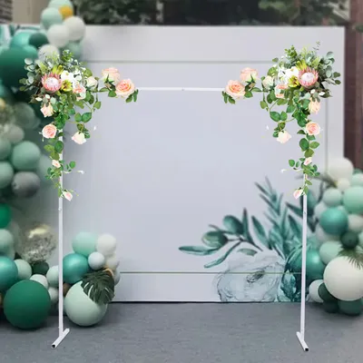 White Square Metal Table Arch Garden Arbor for Wedding Party Decoration Garden Indoor and Outdoor