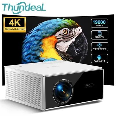 ThundeaL 2K 4K Full HD 1080P Projector TDA7W 2G 32G Android 13 WiFi 6 Home Theater TDA7 Beam Projector for Outdoor Meeting Video