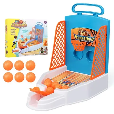 Table Basketball Toy Playing Game Set Court Toy Tabletop Game Basketball Hoop Interactive Catapult