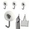 4pcs Multifunctional Self Adhesive Hook Kitchen Bathroom Strong Non-marking Kitchen Hooks Household