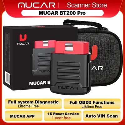 MUCAR BT200 Pro Obd2 Diagnostic Tool 15 Reset Maintenance Function Bluetooth obd 2 Scanner All