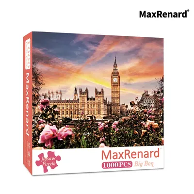 MaxRenard Jigsaw Puzzle 1000 Pieces for Adults London Big Ben Home Wall Deco Environmentally