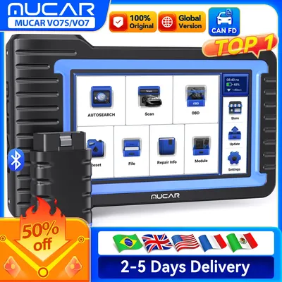 MUCAR VO7S/VO7 OBD2 Scanner Full System Diagnose 28 Reset Diagnostic Tool ECU Coding Bi-directional Update Free for Lifetime