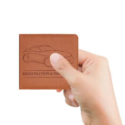 Insurance Card Holder For Car Car Insurance Holder PU Leather Vehicle Glove Box Car Organizer Auto