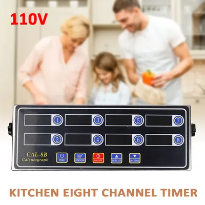 Cooking Calculagraph Commercial Kitchen Restaurant Timer Loud Alarm 8 Channel