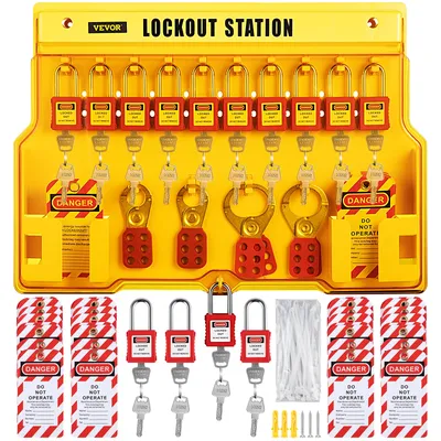 VEVOR 26/58 PCS Lockout Tagout Kits 46 Electrical Safety Loto Kit 53 PCS Industrial Includes