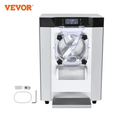 VEVOR Commercial Ice Cream Machine Ice Cream Maker Stainless Steel Cylinder LED Panel Auto Clean