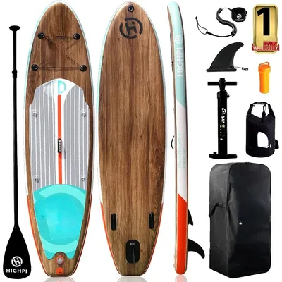 Inflatable Stand Up Paddle Board 11'x33''x6''W Premium SUP Accessories, Backpack, Wide Stance, Surf